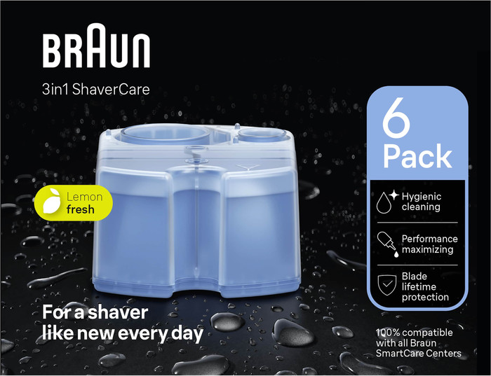 Braun Clean & Renew Refill Cartridge CCR 6 units packaging