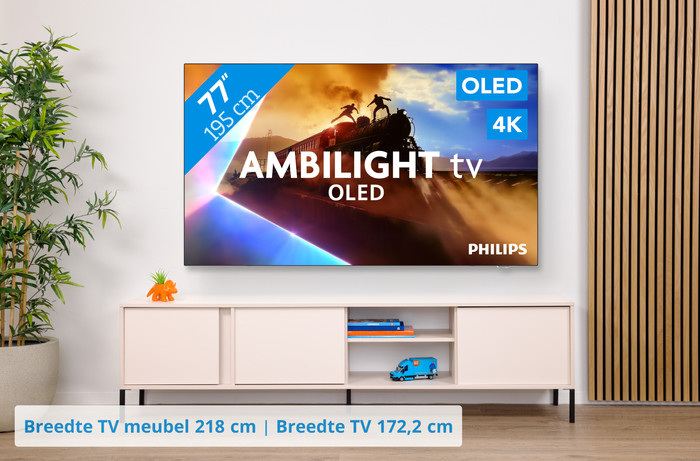 Philips Ambilight 77'' OLED760 4K (2025) visual Coolblue 1