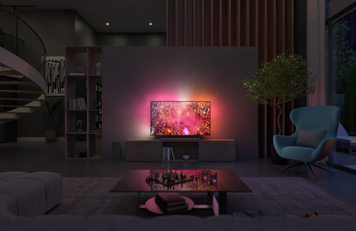 Philips Ambilight 65'' OLED760 4K (2025) product in gebruik