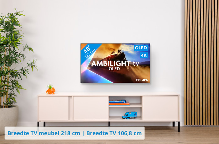 Philips Ambilight 48'' OLED760 4K (2025) visual Coolblue 1