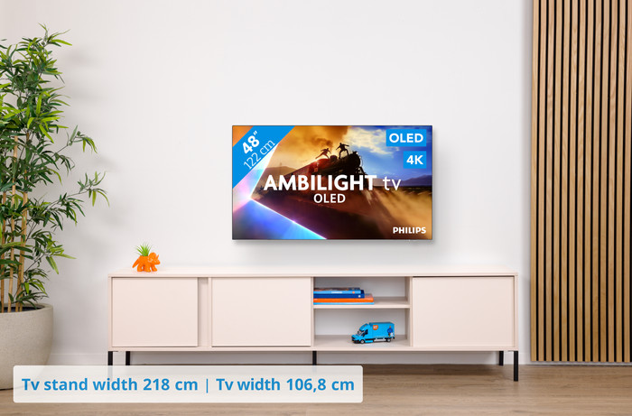 Philips Ambilight 48 inches OLED760 4K (2025) visual Coolblue 1