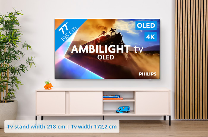 Philips Ambilight 77 inches OLED760 4K (2025) + JBL Bar 1000 M2 Black visual Coolblue 1