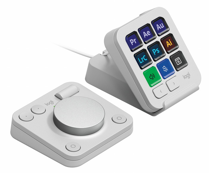 Logitech MX Creative Console Wit linkerkant