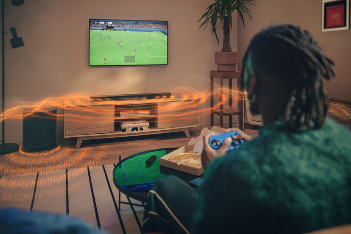 Philips Ambilight 65'' OLED760 4K (2025) + JBL Bar 500 M2 Zwart product in gebruik