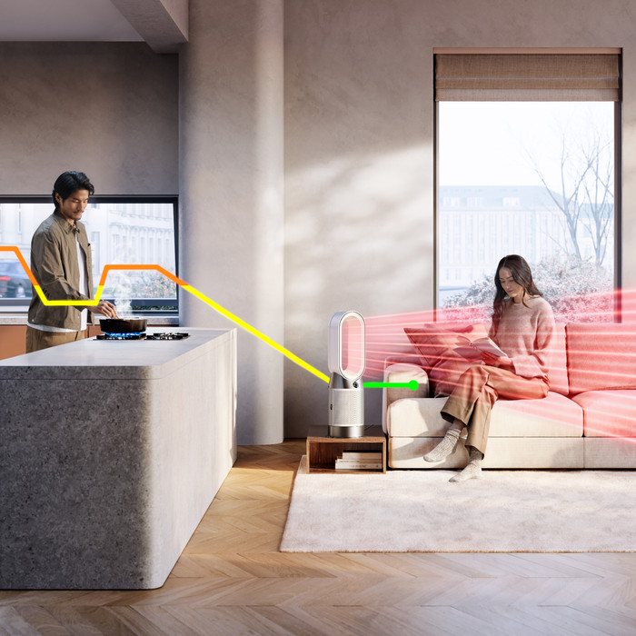 Dyson Purifier Hot+Cool HP1 product in gebruik