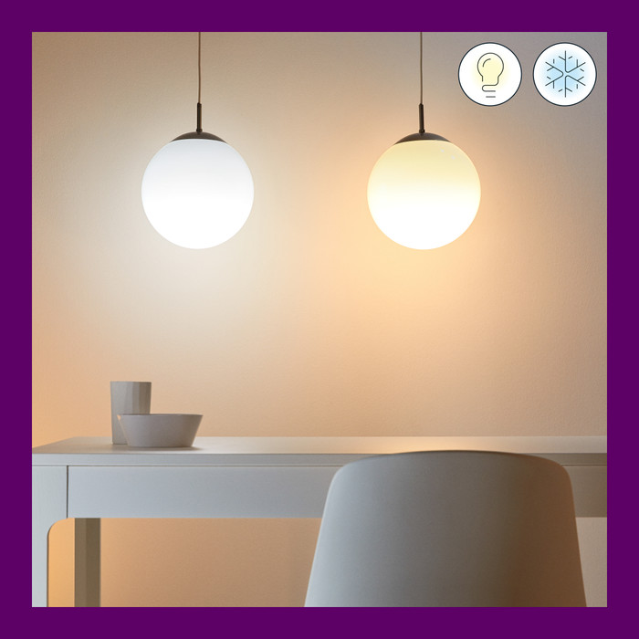 WiZ Kogellamp - Gekleurd en Wit Licht - Mat - E27 product in gebruik