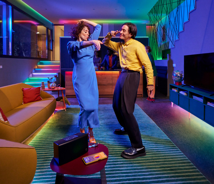 WiZ RGBIC Light Strip - Colored Light - 20m product in use