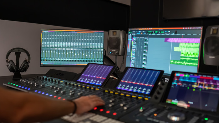 ADAM Audio D3V Black product in use