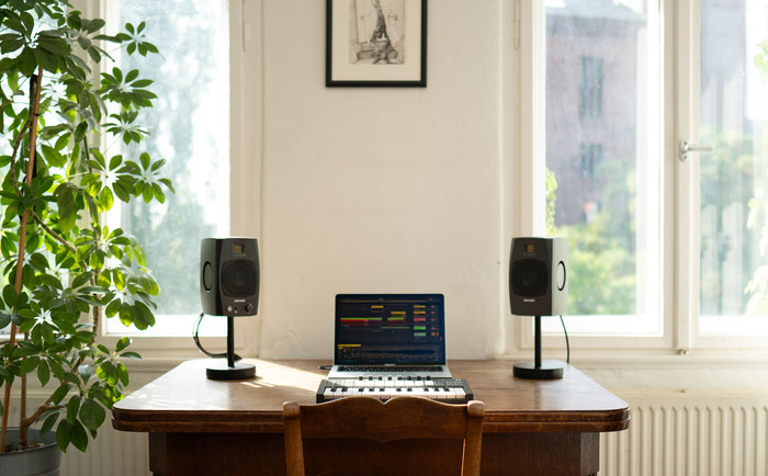 ADAM Audio D3V Black product in use