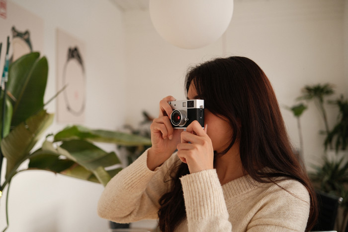 Fujifilm X Half Silver product in use