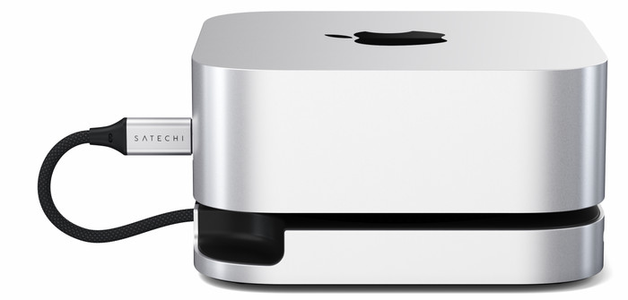 Satechi USB-C Mac mini M4 Stand & Hub with SSD Slot left side