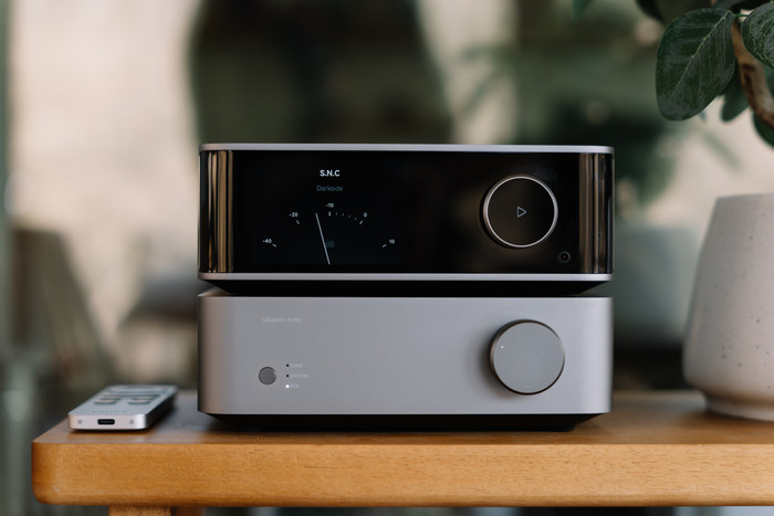 WiiM Vibelink Amp Grijs product in gebruik