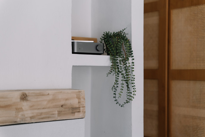 WiiM Vibelink Amp Grijs product in gebruik