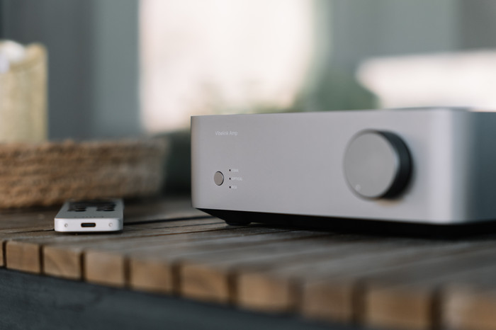 WiiM Vibelink Amp Grijs product in gebruik