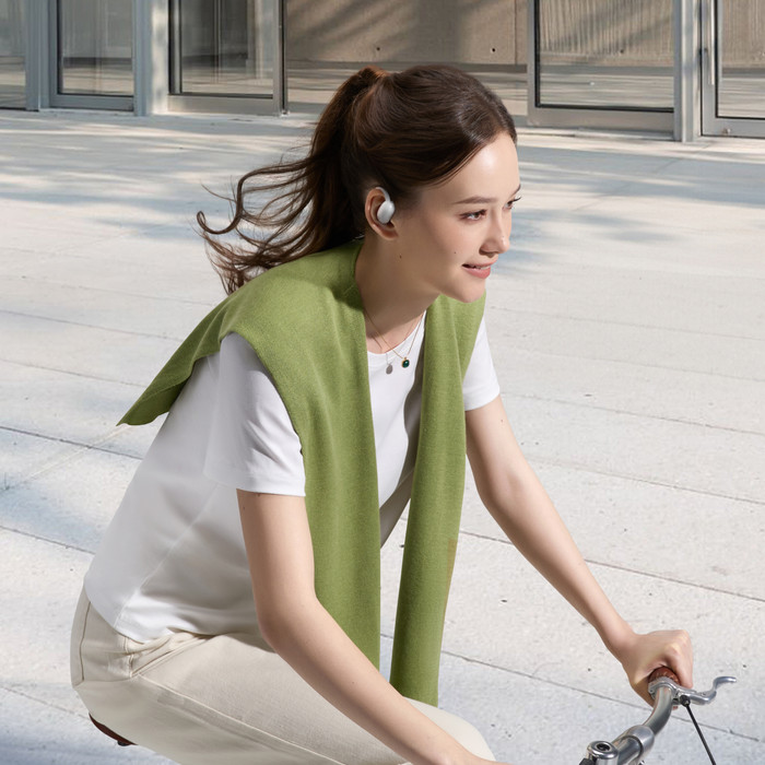 Soundcore AeroFit 2 Wit product in gebruik