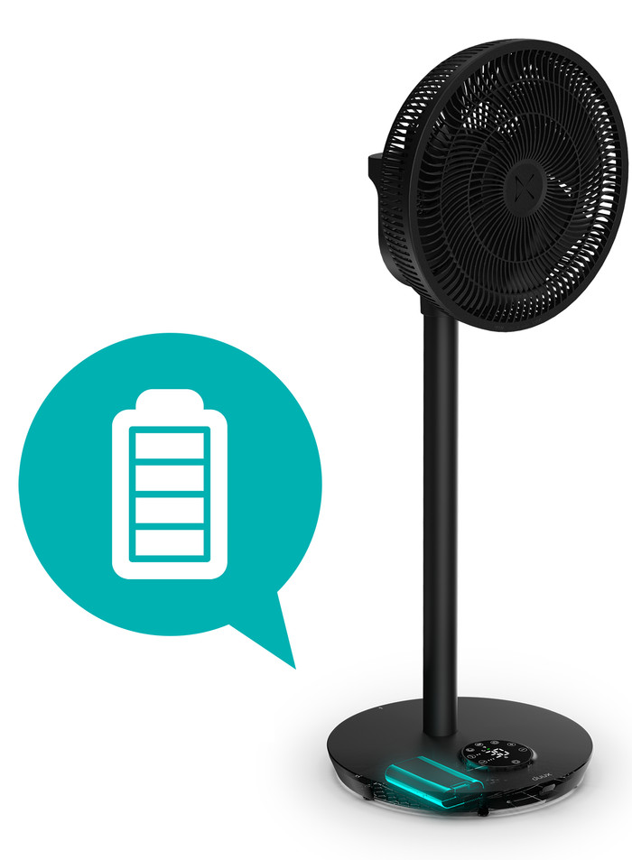 Duux Battery Pack voor Duux Whisper Flex 10,8 Volt voor Whisper Flex 2 product in gebruik