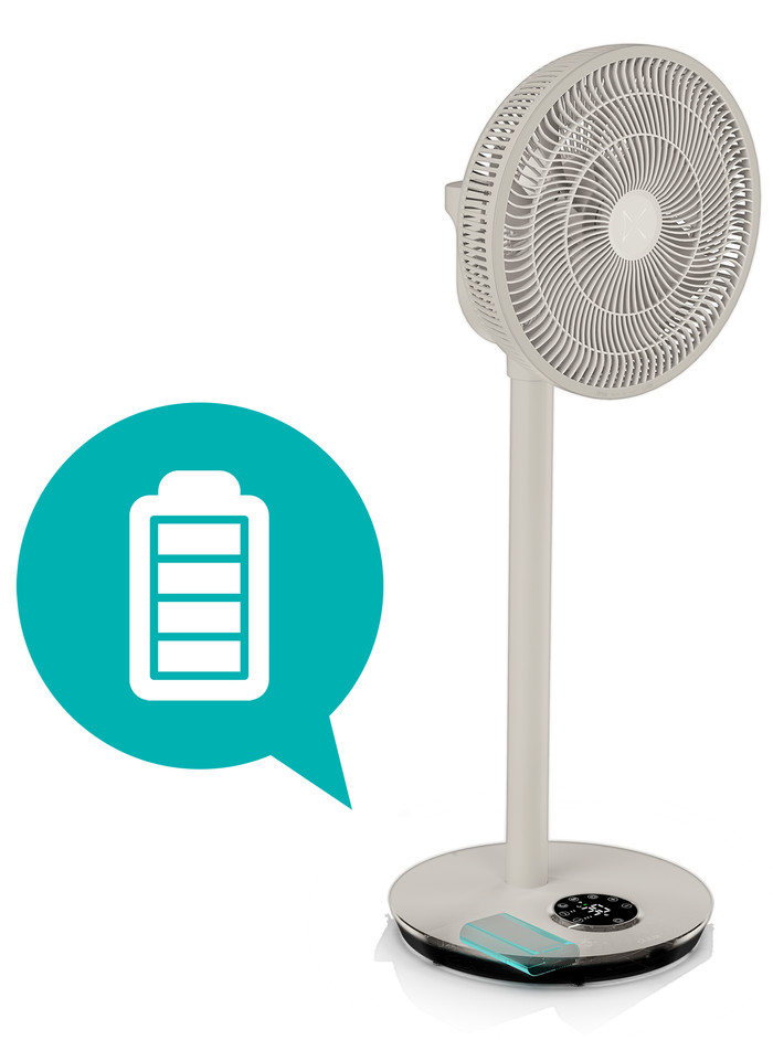 Duux Battery Pack voor Duux Whisper Flex 10,8 Volt voor Whisper Flex 2 product in gebruik