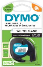 DYMO LetraTag 12mm x 4m Zwart Wit Labels Main Image