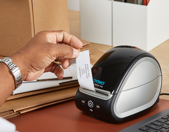 DYMO Verwijderbaar Etiket 13x25mm 1000 stuks product in gebruik