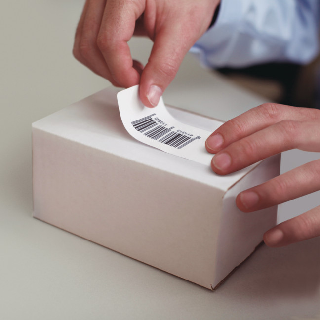 DYMO Verwijderbaar Etiket 32x57mm 1000 stuks product in gebruik