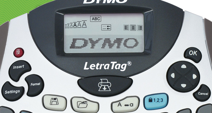 DYMO LetraTag LT-100T Labelprinter Qwerty + tape detail