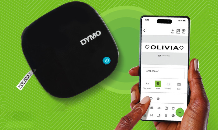 DYMO LetraTag 200B Bluetooth Labelprinter + tape product in gebruik