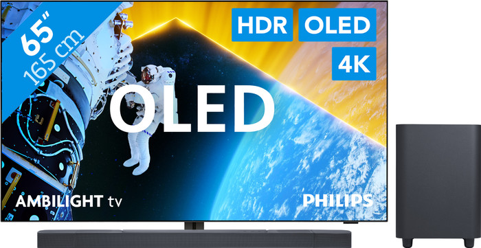 Philips 65OLED809 - Ambilight (2024) + JBL Bar 800 Zwart Main Image