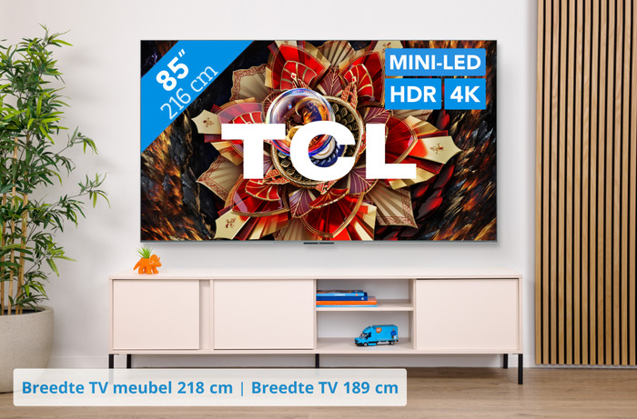 TCL 85" QD Mini-led C91K 4K (2025) visual Coolblue 1