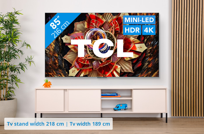 TCL 85 inches QD Mini-LED C9K 4K (2025) + TCL Q85H PRO visual Coolblue 1