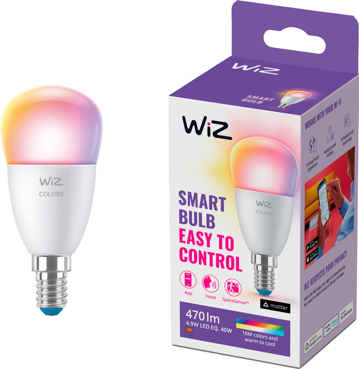 WiZ Kogellamp - Gekleurd en Wit Licht - Mat - E27 verpakking