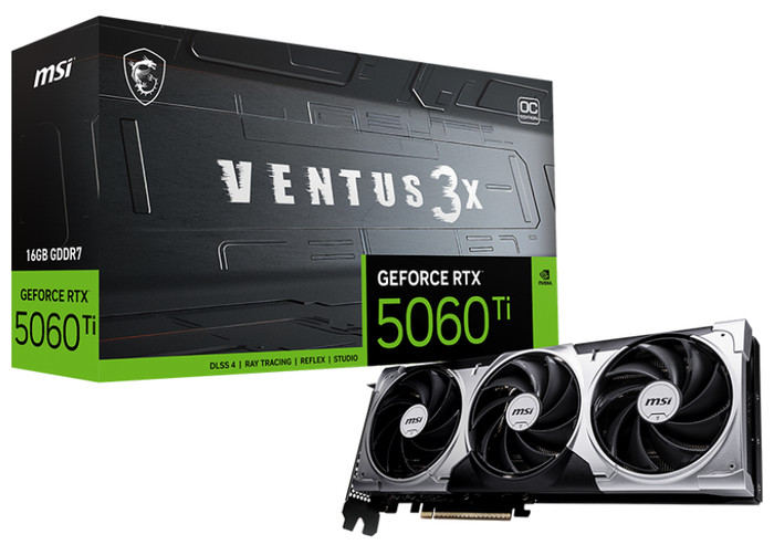 MSI GeForce RTX 5060 Ti VENTUS 3X OC 16GB verpakking