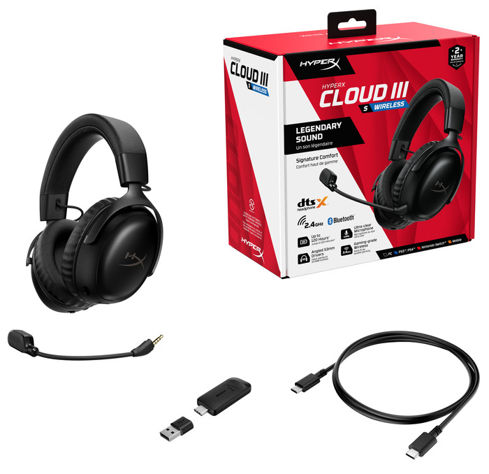 HyperX Cloud III S Wireless Schwarz verpackung