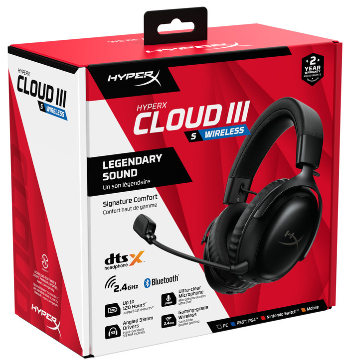 HyperX Cloud III S Wireless Schwarz verpackung