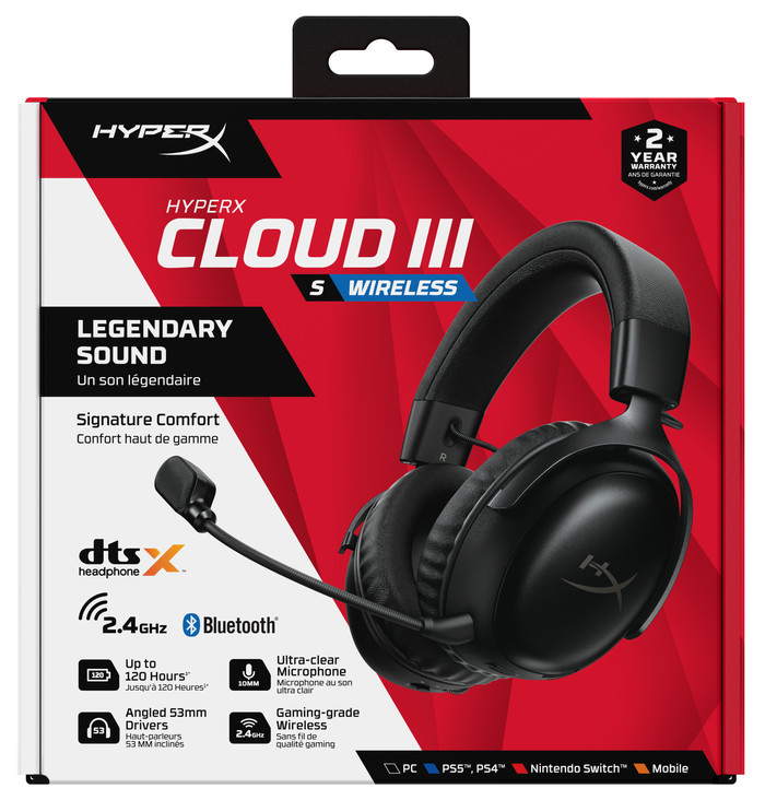 HyperX Cloud III S Wireless Schwarz verpackung