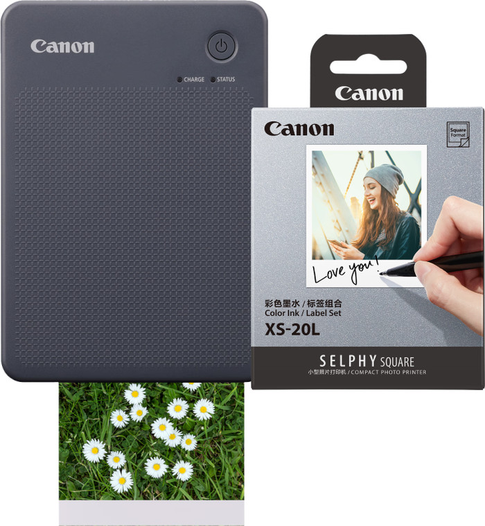 Canon SELPHY QX20 Zwart + Canon papier XS-20L (20 stuks) Main Image