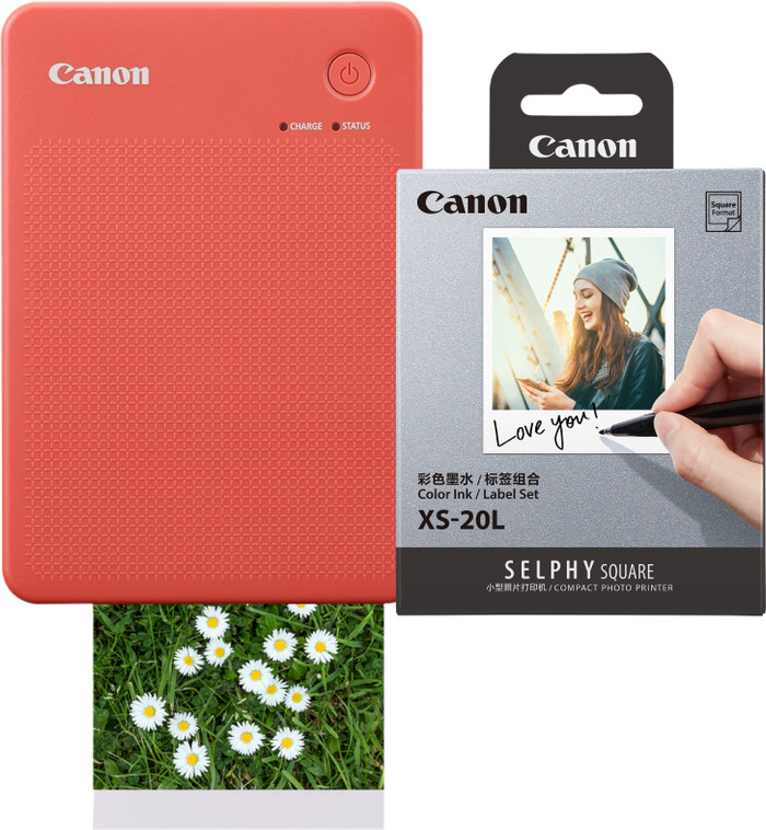 Canon SELPHY QX20 Rood + Canon papier XS-20L (20 stuks) Main Image