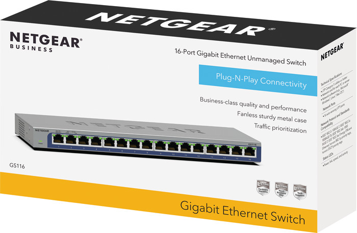 NETGEAR GS116 packaging