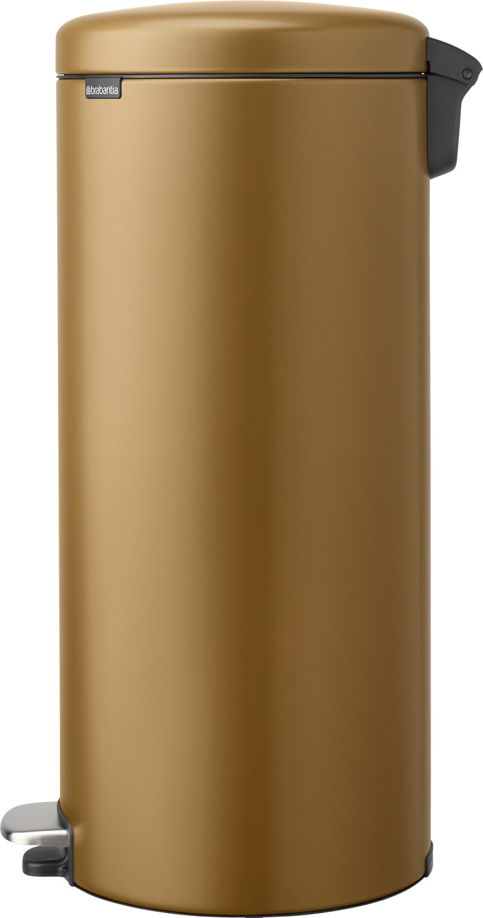 Brabantia NewIcon Pedal Trash Can 30L Warm Brass right side