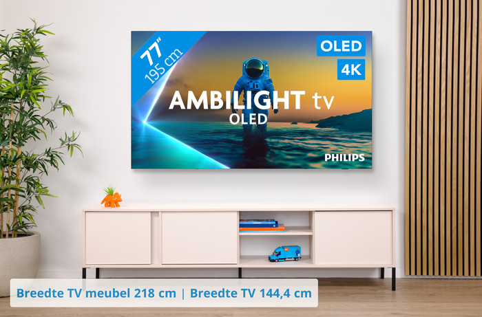 Philips Ambilight 77'' OLED810 4K (2025) visual Coolblue 1