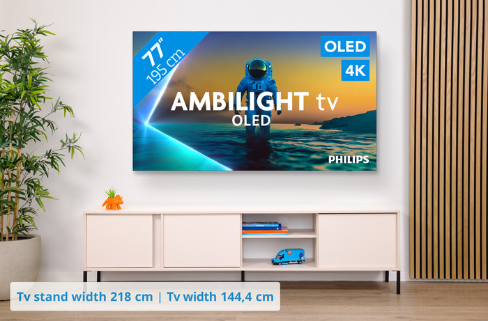 Philips Ambilight 77 inches OLED810 4K (2025) + JBL Bar 1000 M2 Black visual Coolblue 1