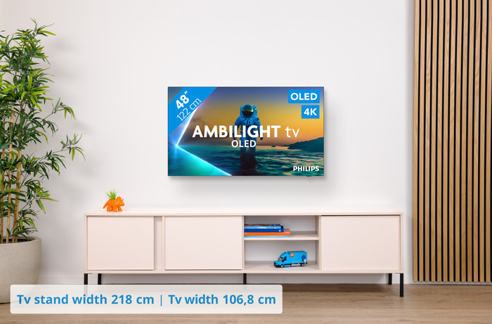 Philips Ambilight 48 inches OLED810 4K (2025) + JBL Bar 300 M2 Black visual Coolblue 1