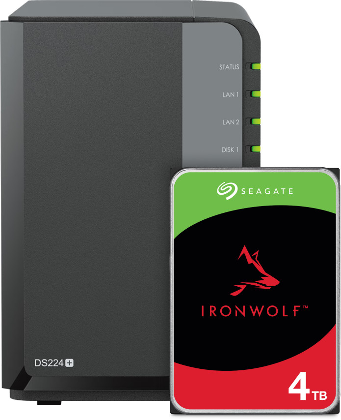 Synology DS224+ + Seagate IronWolf 4TB | Coolblue | NAS