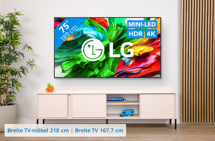 LG 75" QNED85 Mini-LED 4K (2025) visuelles Coolblue 1