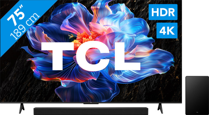 TCL 75" Led P61K 4K (2025) + TCL Q65H Main Image