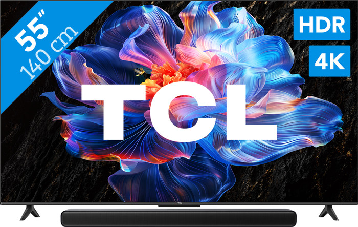 TCL 55" Led P61K 4K (2025) + TCL S45H 2.0 Soundbar Main Image