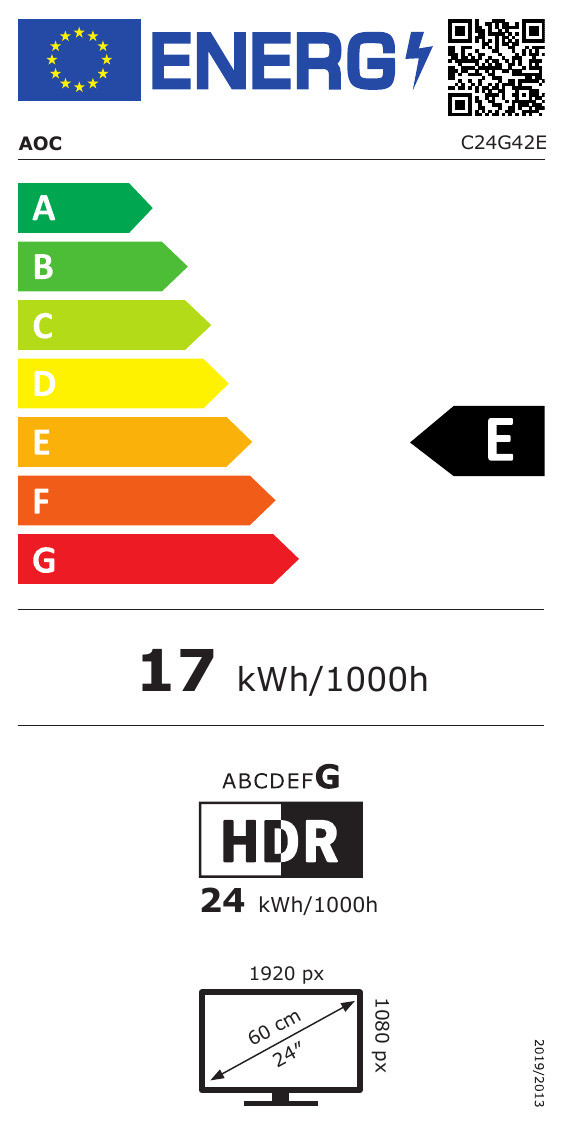 AOC C24G42E energielabel