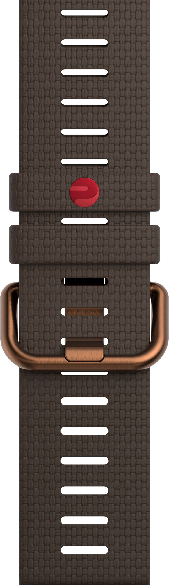 Polar Siliconen Bandje Bruin 22mm achterkant