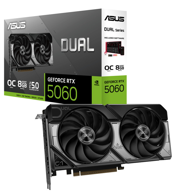 ASUS DUAL GeForce RTX 5060 OC 8GB verpakking