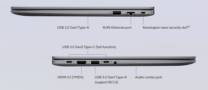 ASUS ExpertBook P3405CVA-LY0266X QWERTY left side