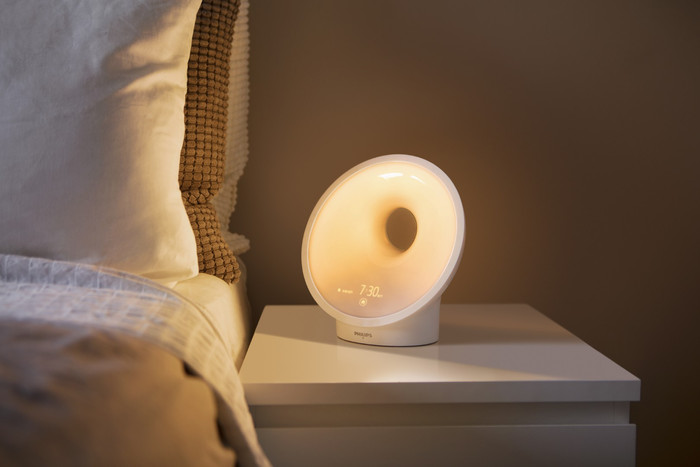 Philips Sleep & Wake-Up Light HF3654/01 product in gebruik
